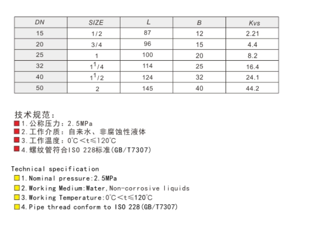 埃美柯黄铜双位调节平衡阀链接尺寸