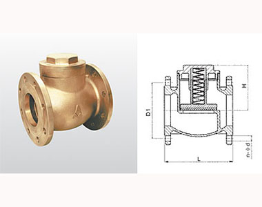 埃美柯黄铜升降式缓闭止回阀结构图