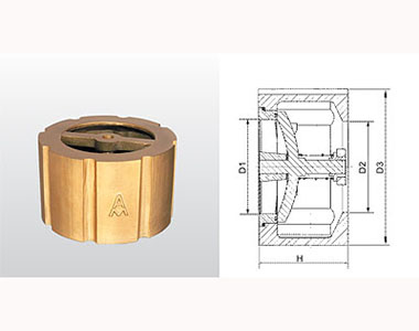 埃美柯黄铜消声止回阀结构图