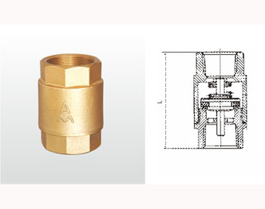 埃美柯黄铜立式止回阀结构图