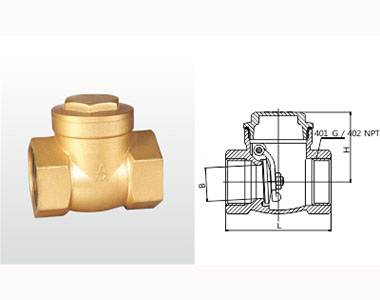 埃美柯黄铜止回阀401_402结构图