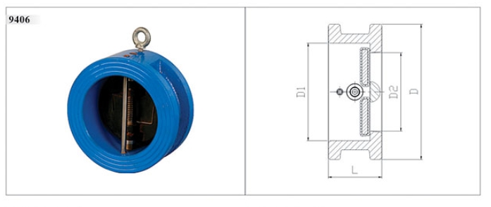 埃美柯双瓣止回阀9406结构图